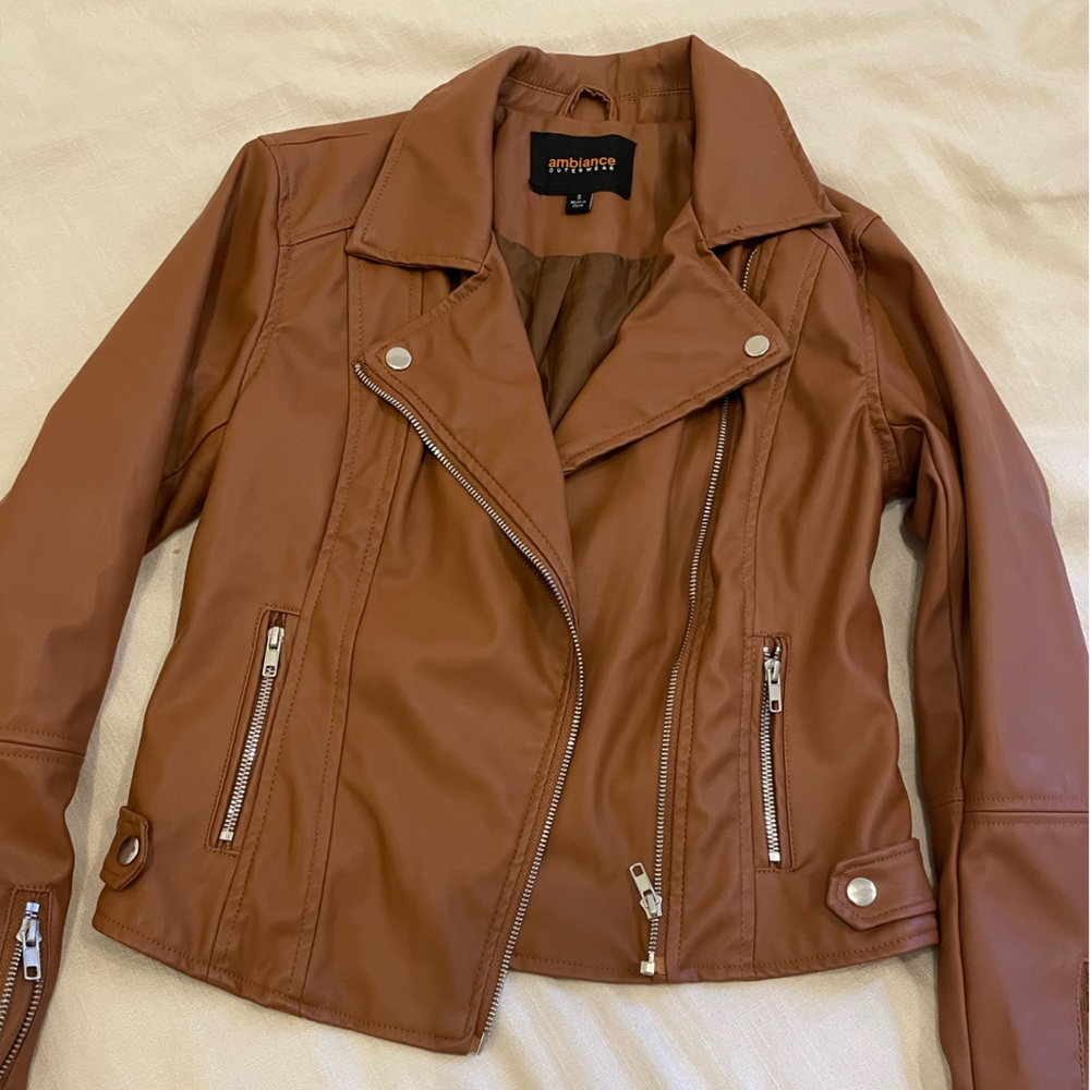 Camel Colored Leather Jacket - image 1